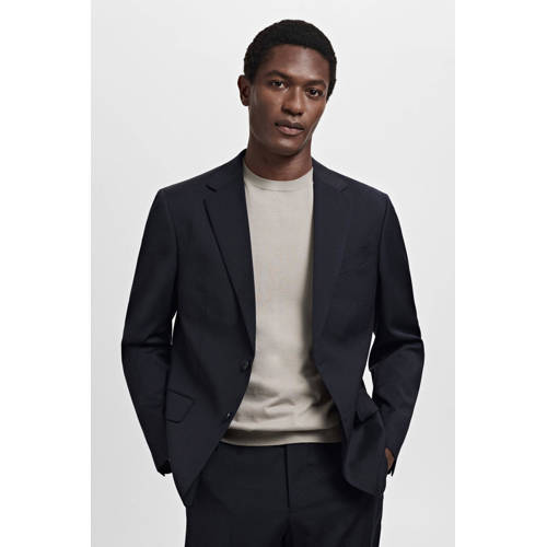 Mango Man wollen colbert donkerblauw afbeelding