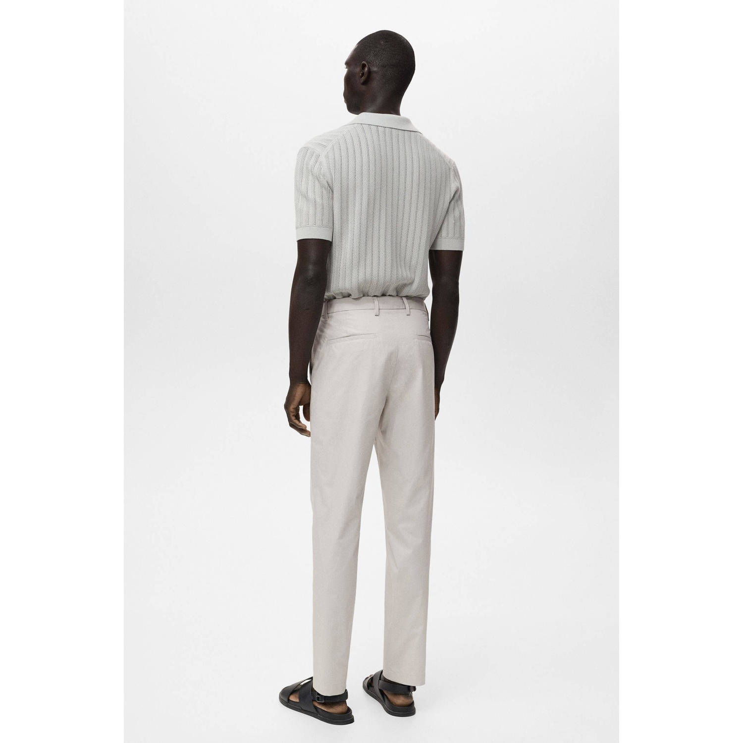 Mango Man slim casual broek ecru