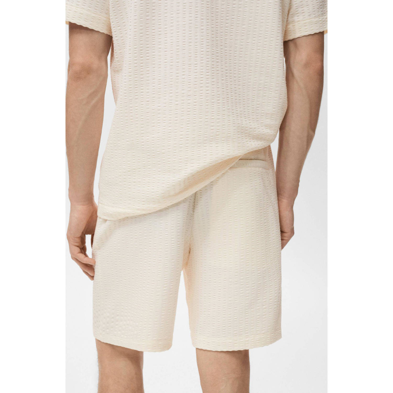 Mango Man regular casual short ecru