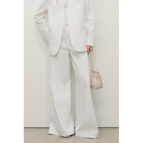 Mango high waist wide leg jeans wit afbeelding