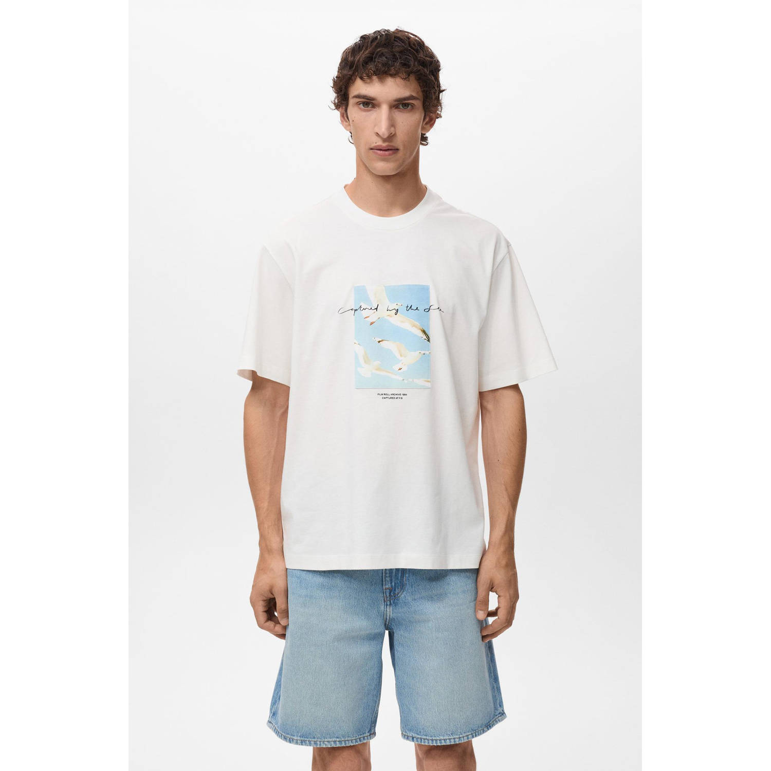 Mango Man T-shirt ecru