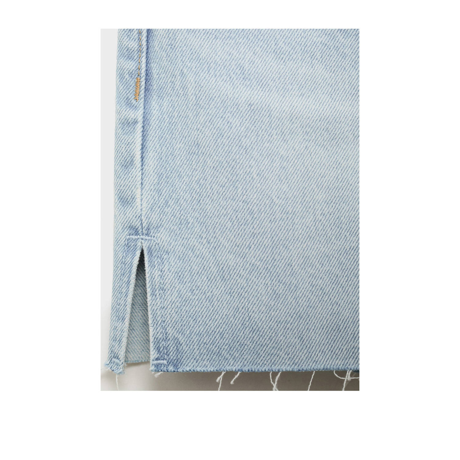 Mango denim wide leg regular waist short light blue denim