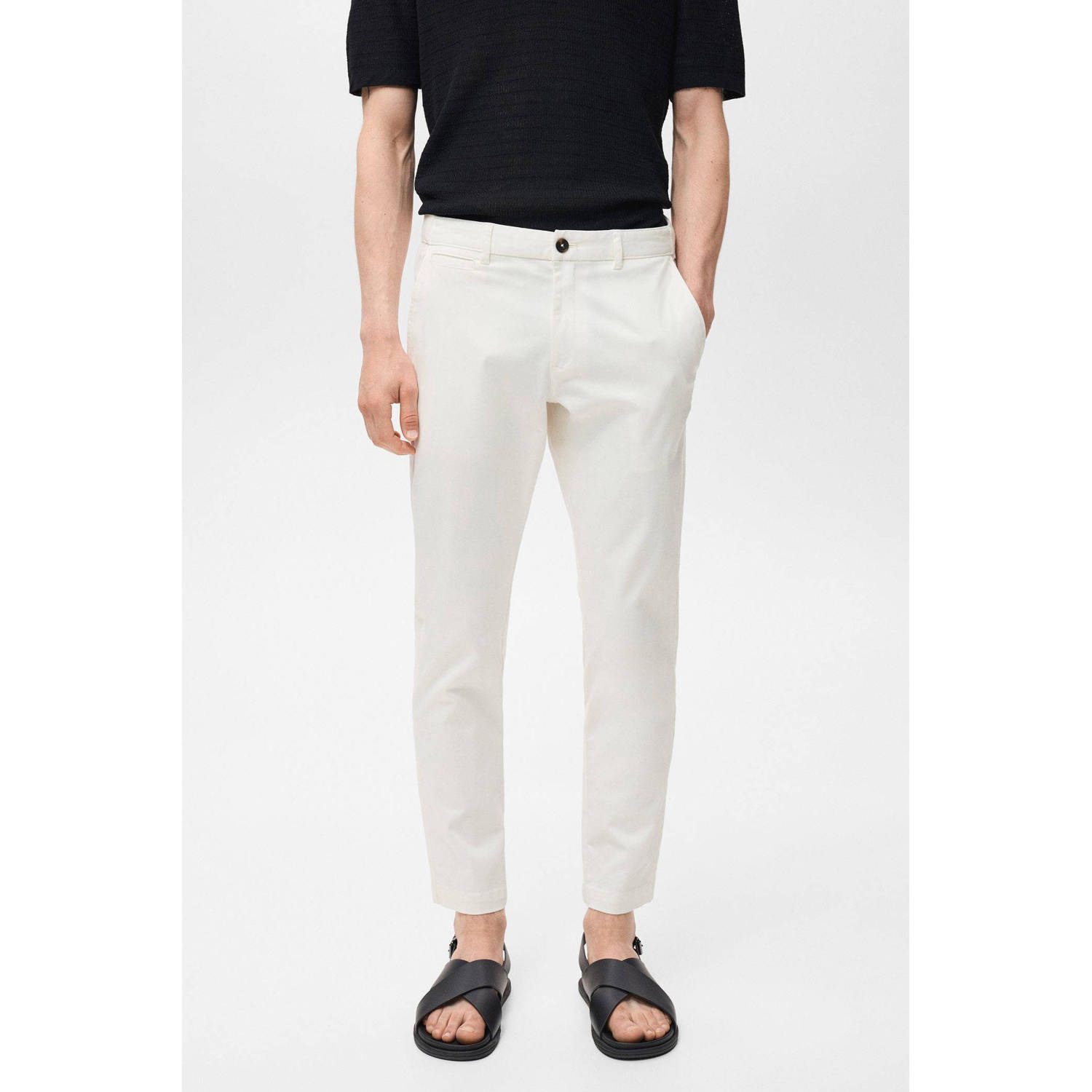 Mango Man tapered chino ecru