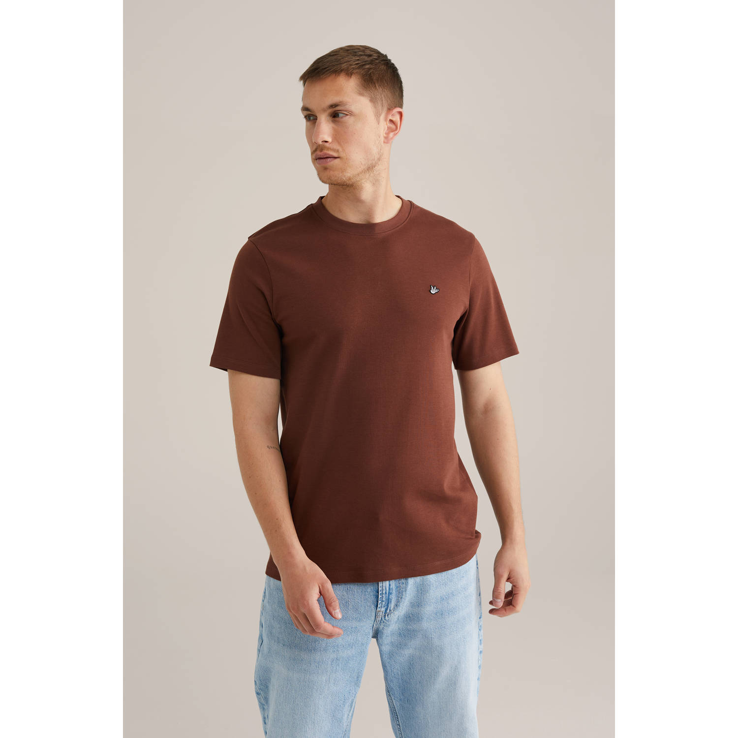 WE Fashion T-shirt roodbruin
