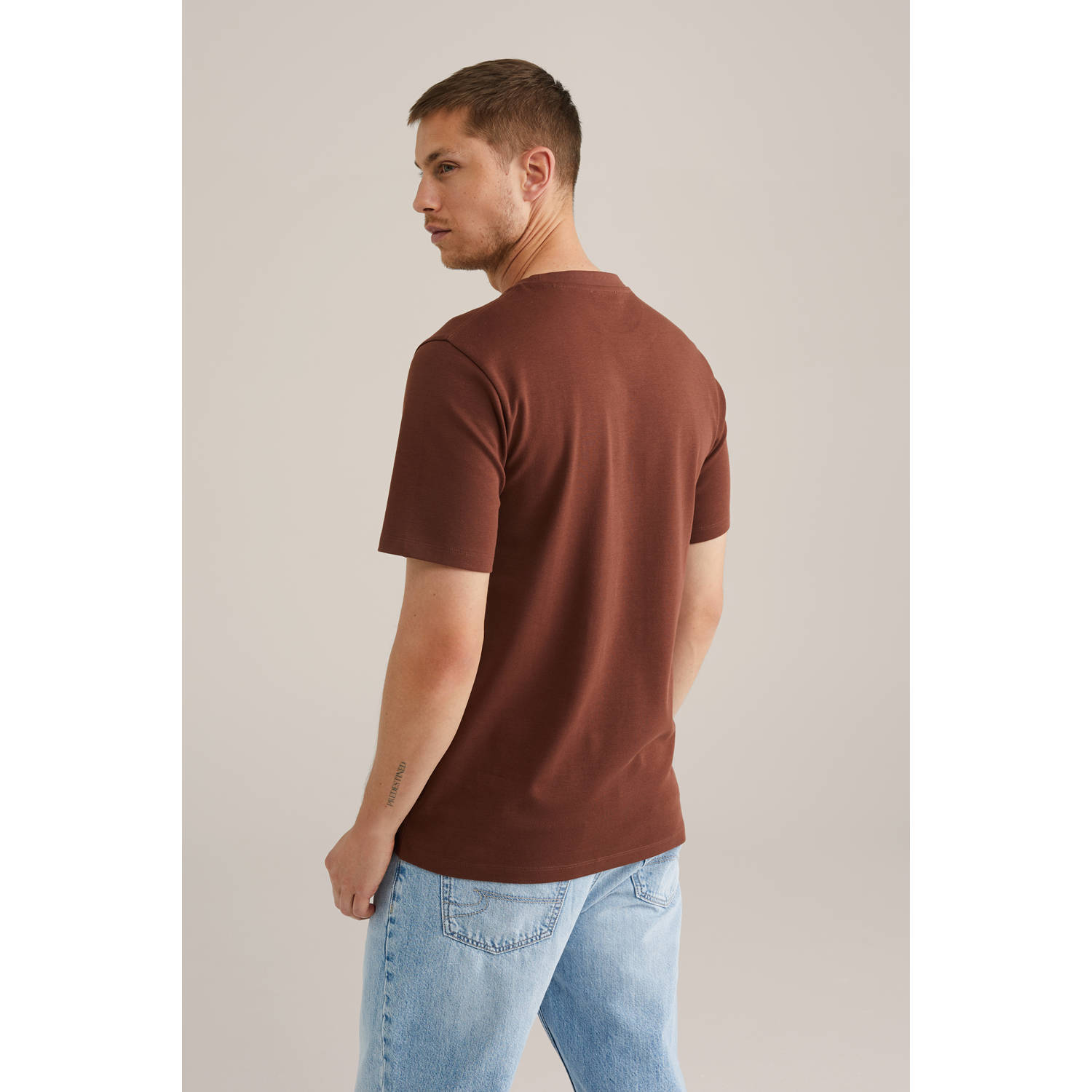 WE Fashion T-shirt roodbruin