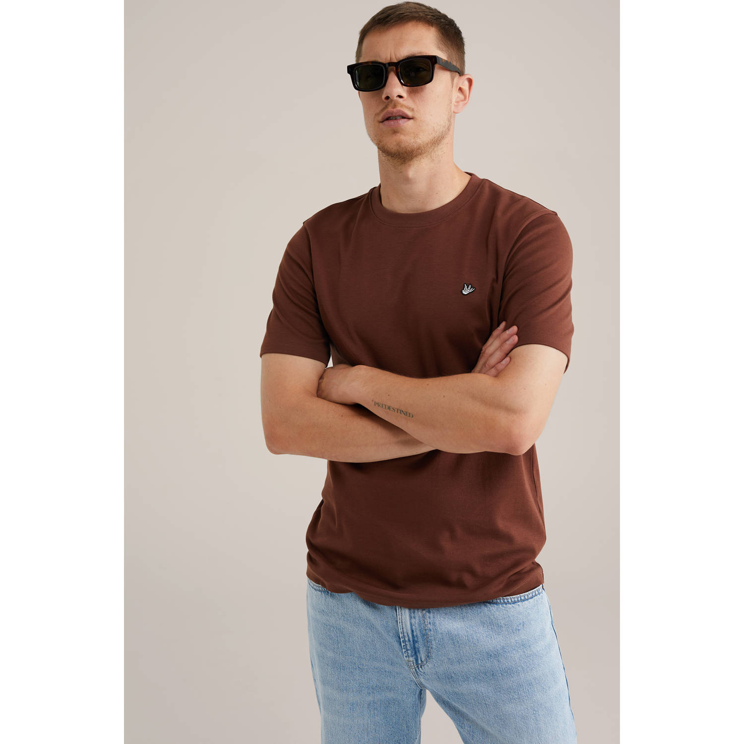 WE Fashion T-shirt roodbruin