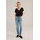 WE Fashion structuur T-shirt - zwart