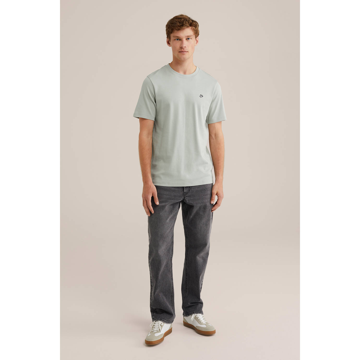 WE Fashion T-shirt grijsgroen