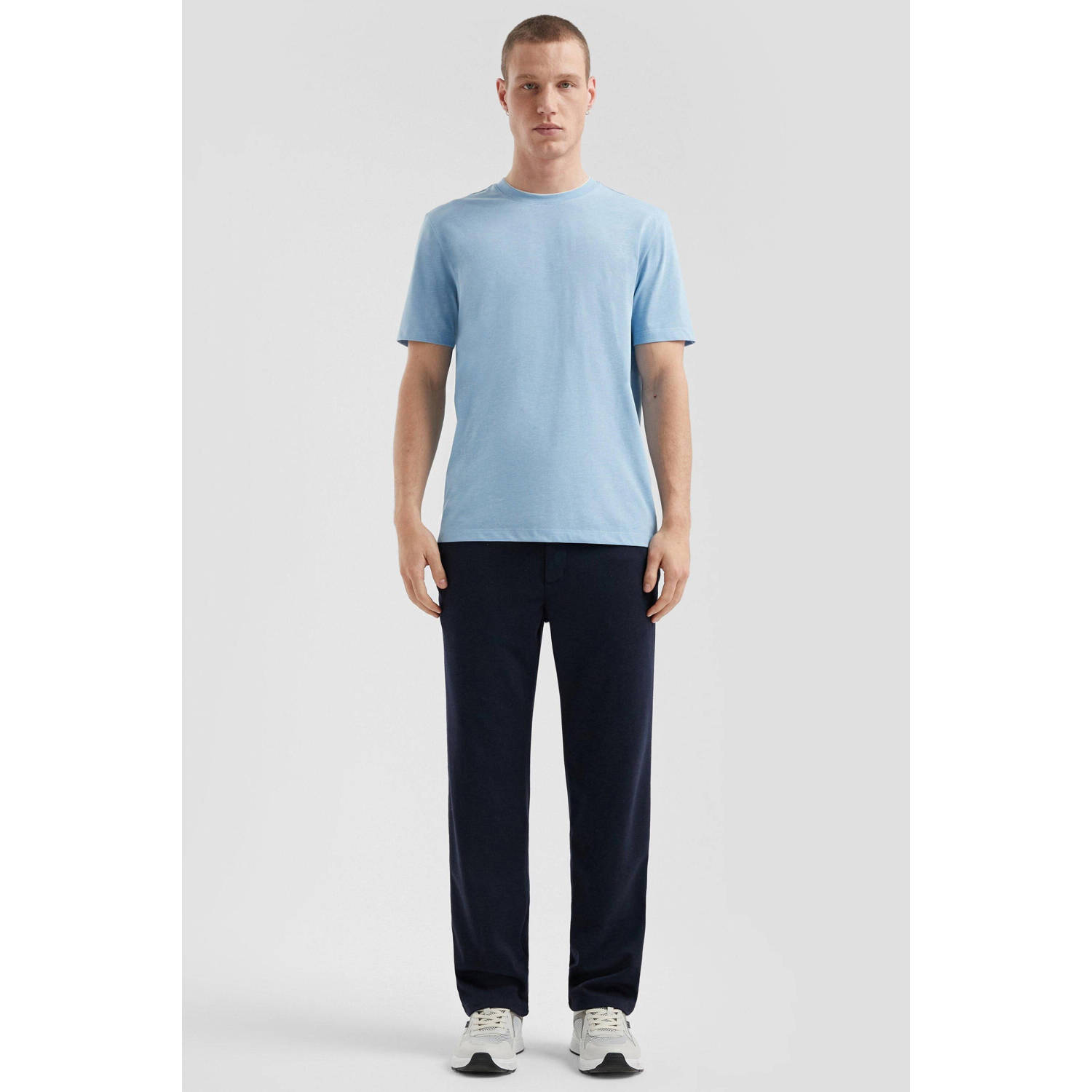 Q S by s.Oliver regular T-shirt lichtblauw