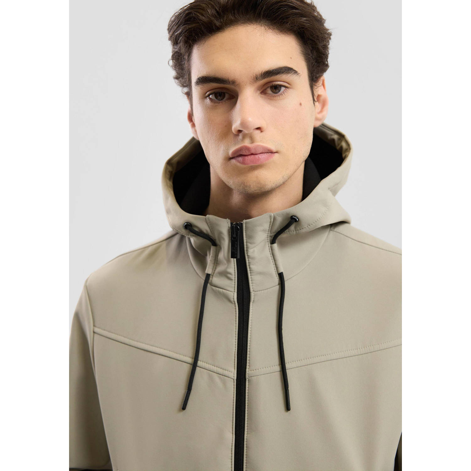 Q S by s.Oliver softshell jas lichtbruin