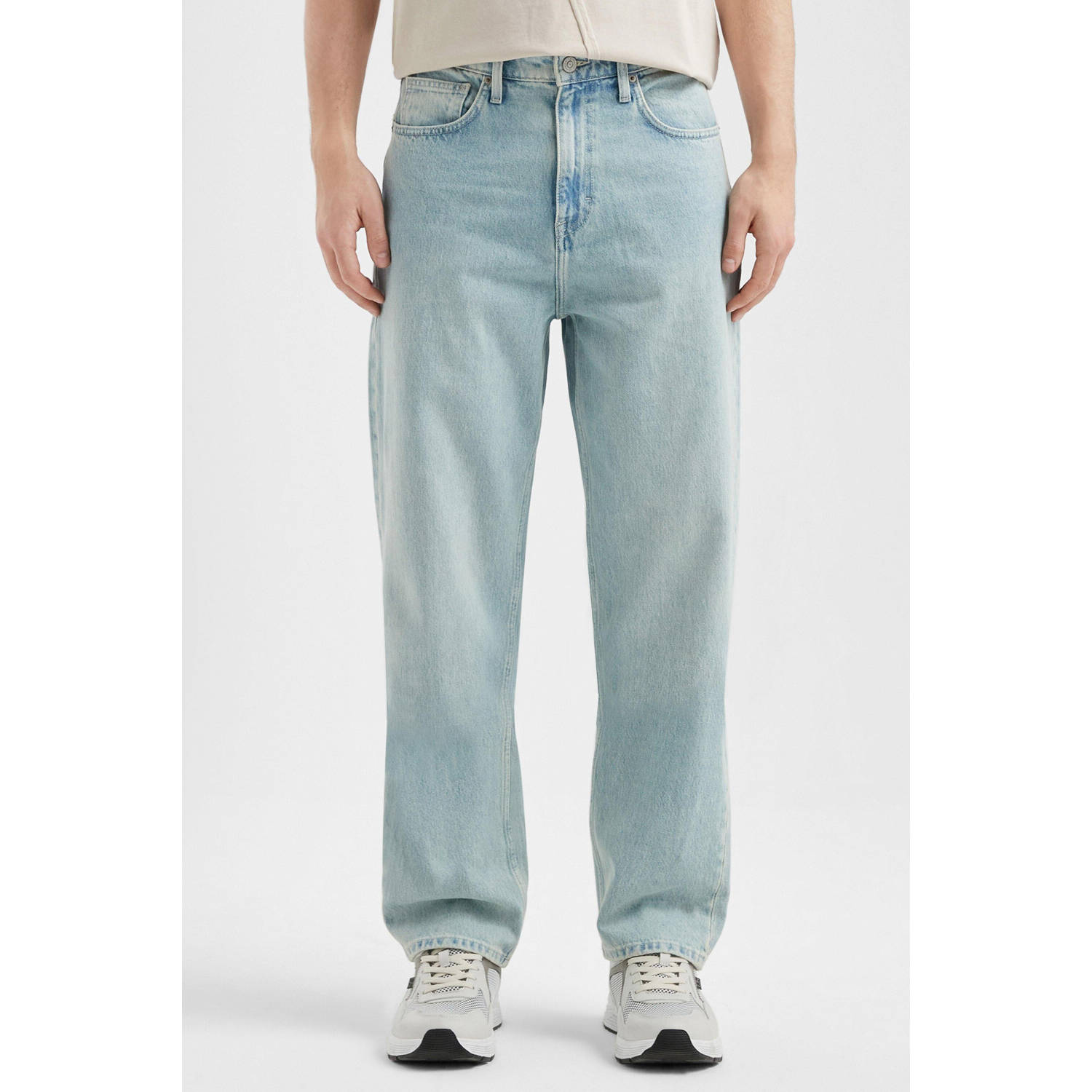 Q S by s.Oliver straight leg loose fit jeans lichtblauw