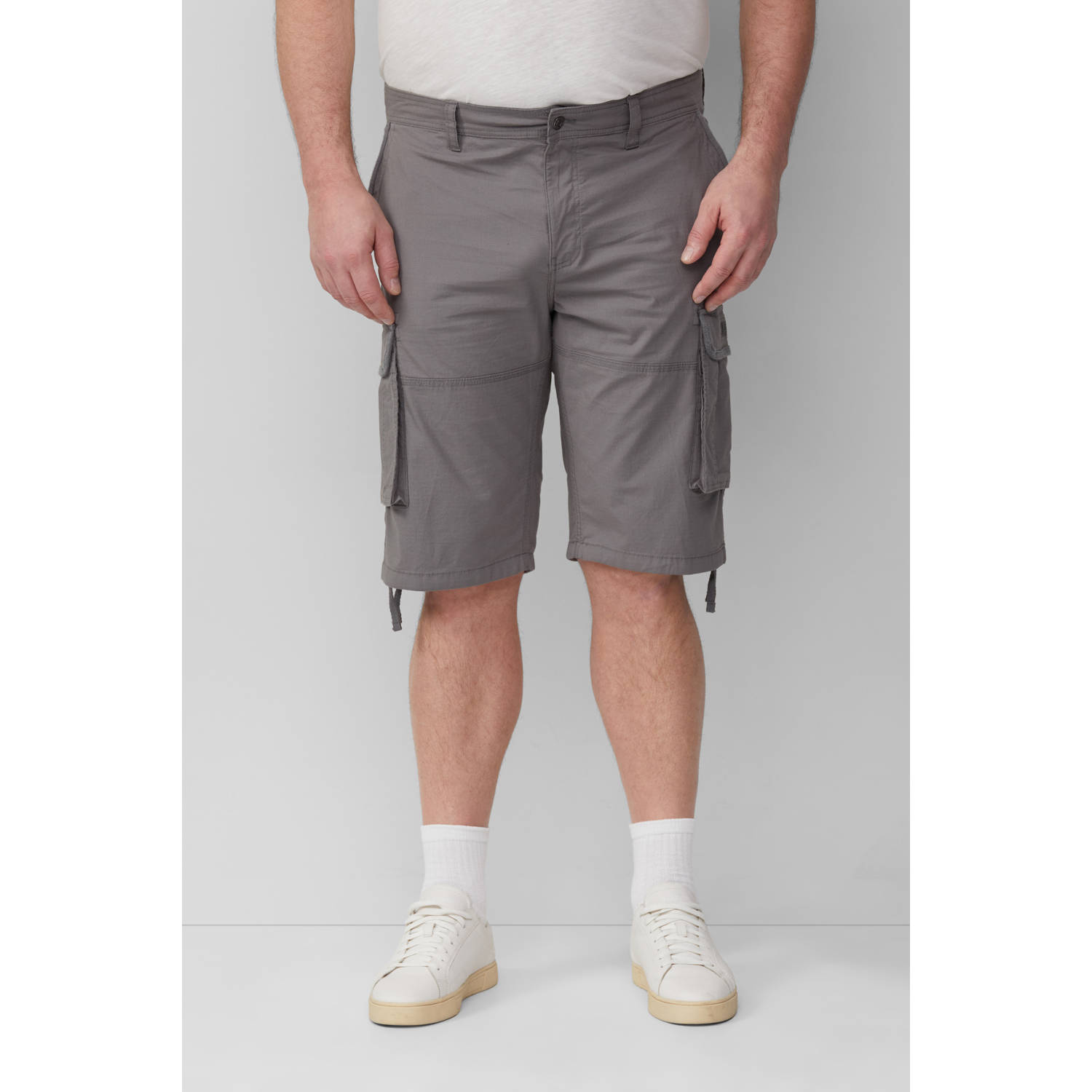 S.Oliver Big Size relaxed cargo short grijs