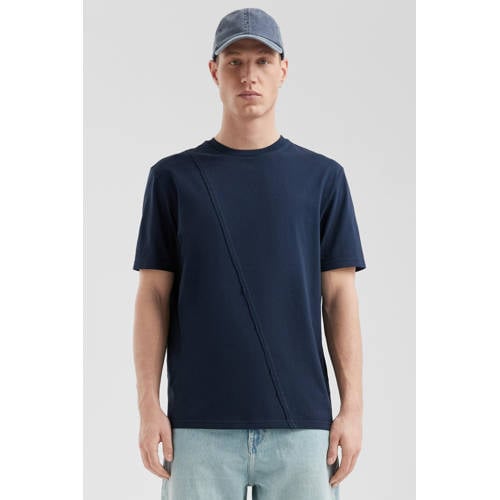 QS regular T-shirt donkerblauw afbeelding