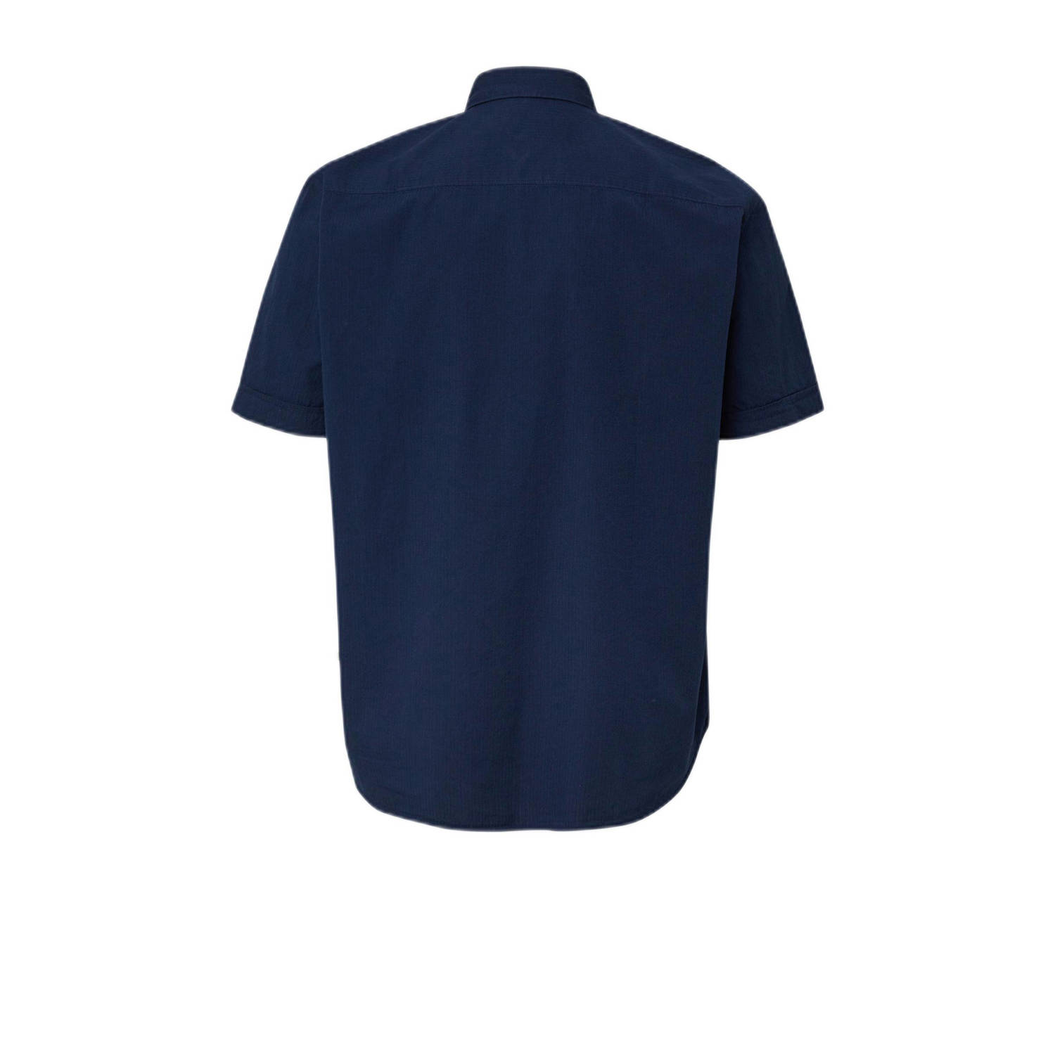 s.Oliver Big Size regular overhemd donkerblauw