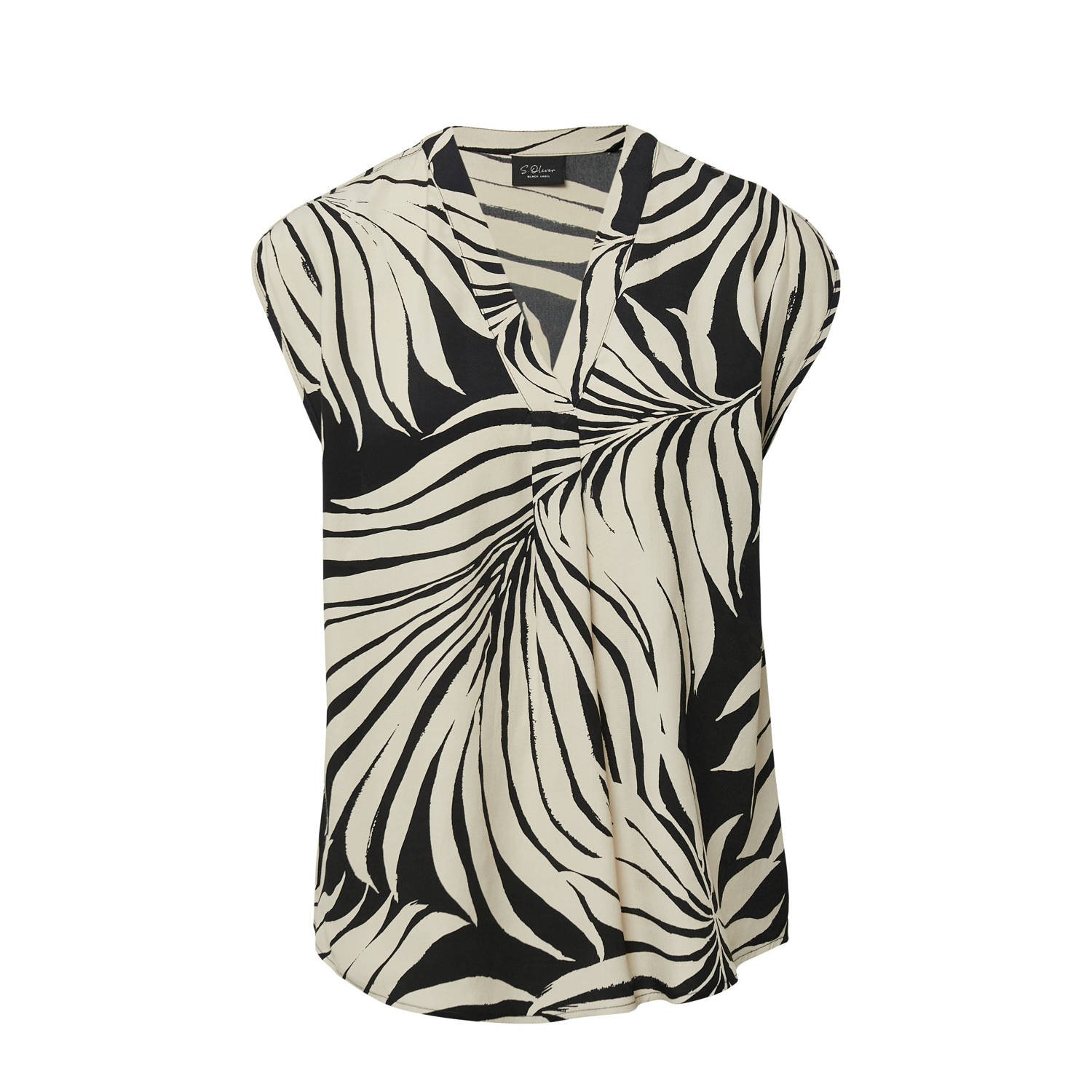S.Oliver BLACK LABEL Regular fit blouseshirt van pure viscose