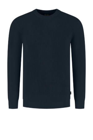 trui met ingebreid patroon DURK donkerblauw