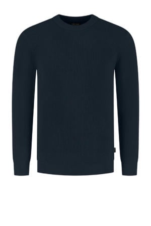 trui met ingebreid patroon DURK donkerblauw