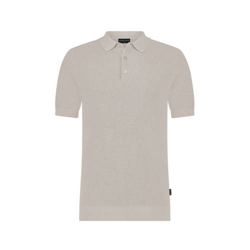 Saint Steve regular polo gebreid beige afbeelding