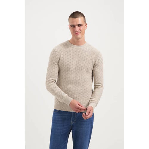 Saint Steve trui met ingebreid patroon BAREND beige afbeelding