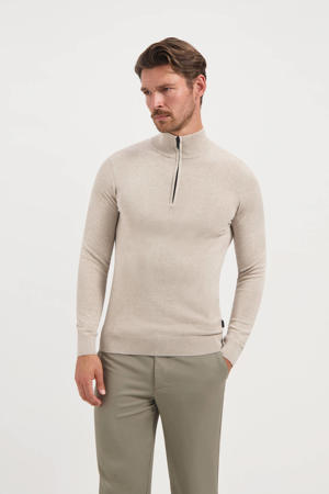 trui fijn gebreid beige
