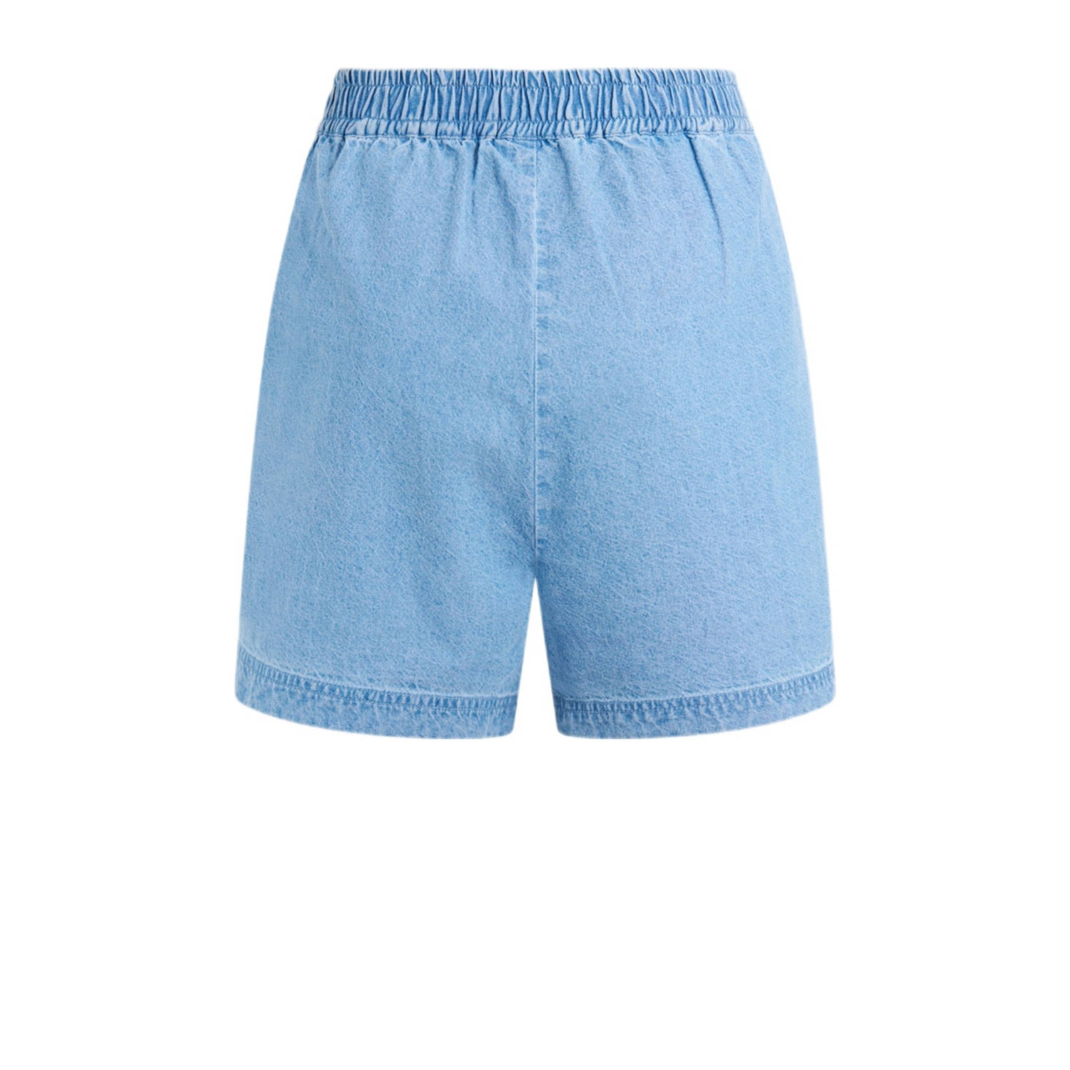 Shoeby denim wide leg high waist casual short medium blue denim met pailletten