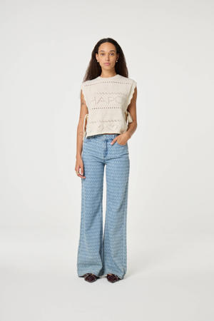 high waist wide leg jeans light blue denim