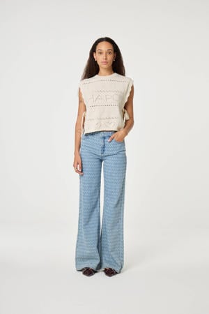 high waist wide leg jeans light blue denim