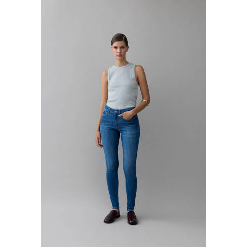 VILA skinny jeans medium blue denim afbeelding
