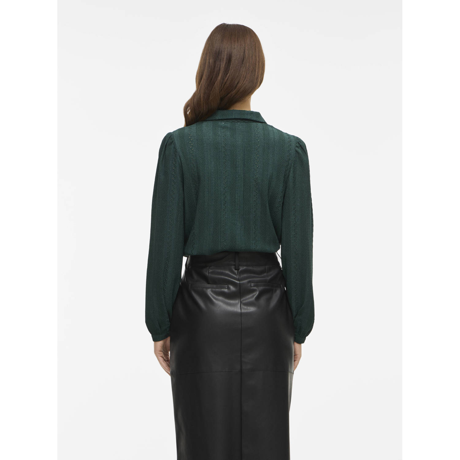 VILA blouse donkergroen