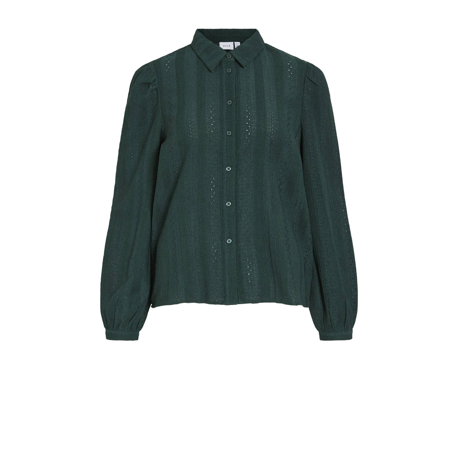 VILA blouse donkergroen