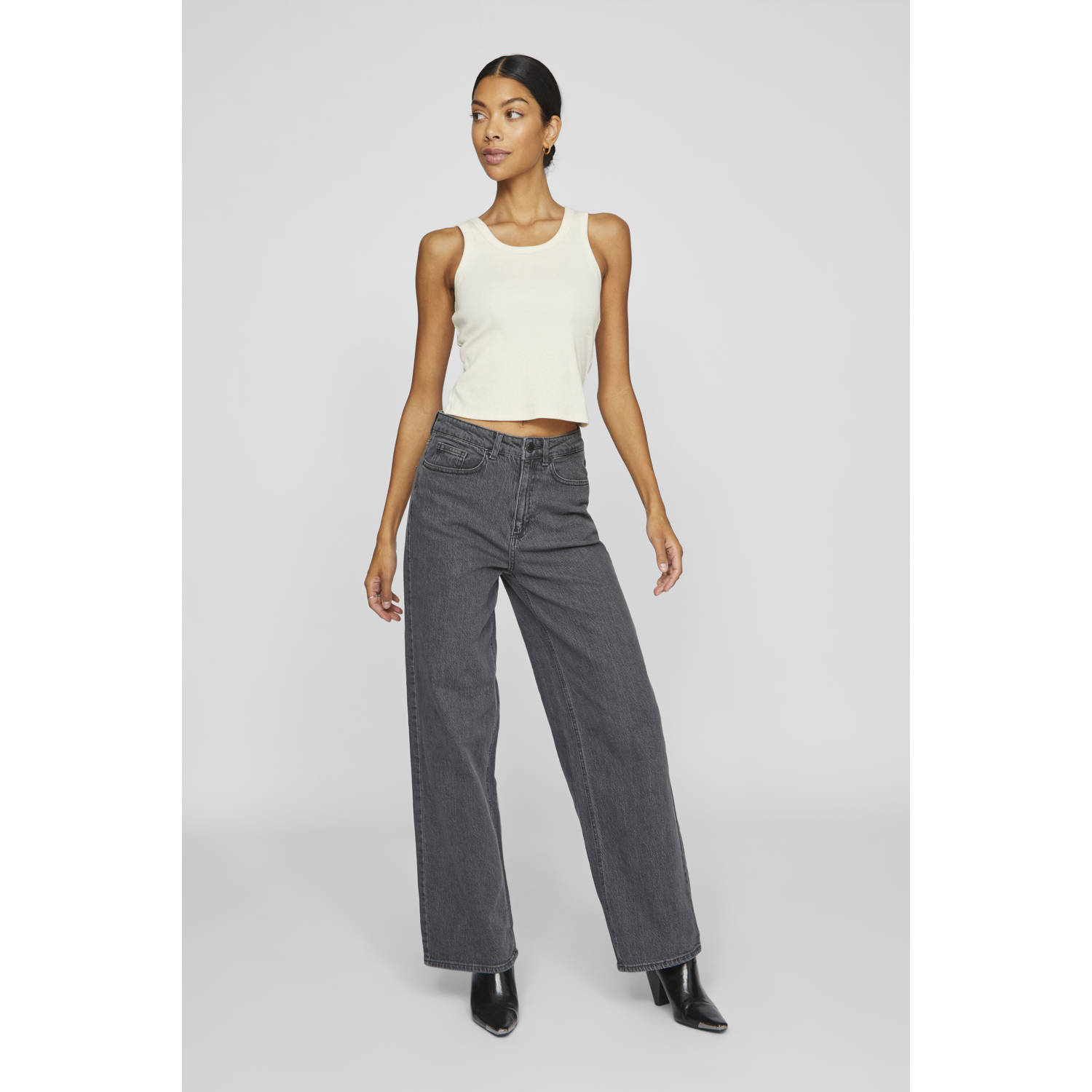 VILA high waist wide leg jeans