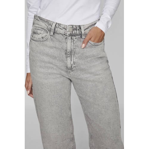 VILA high waist jeans light grey afbeelding