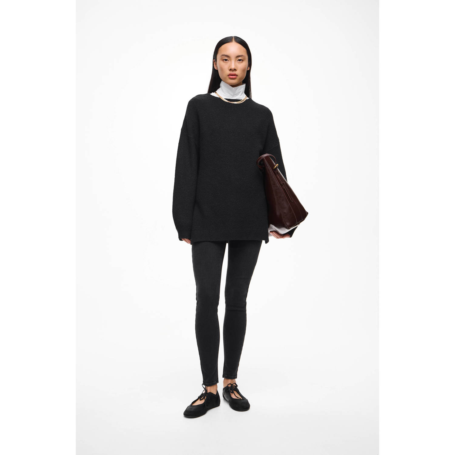 VILA skinny jeans black denim