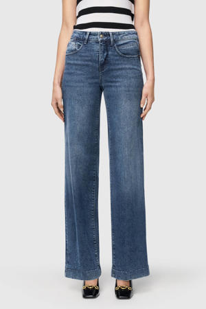 straight leg jeans medium blue denim