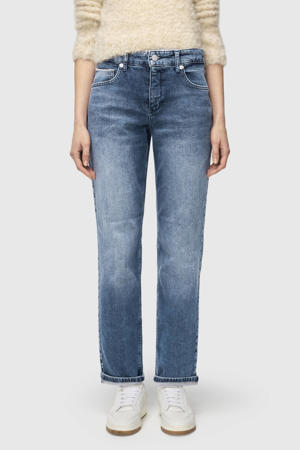 straight leg jeans medium blue denim