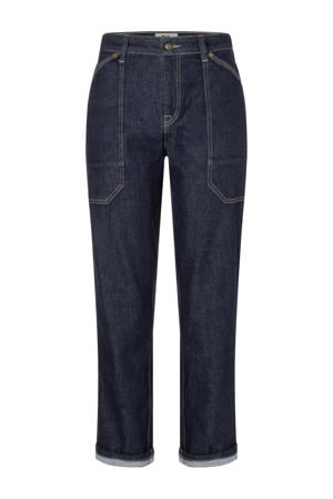 straight leg jeans dark blue denim