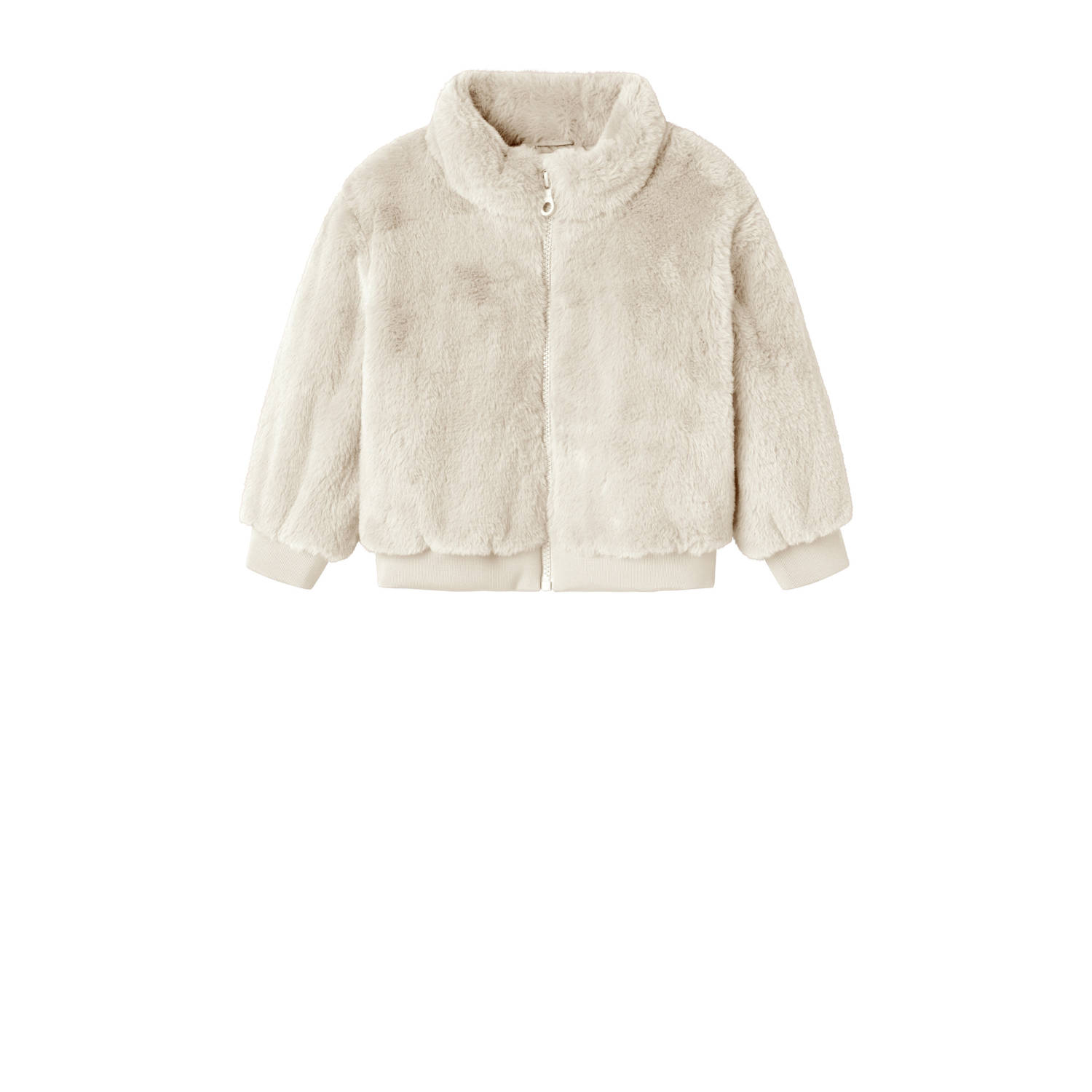 NAME IT MINI imitatiebonten faux fur jas ecru