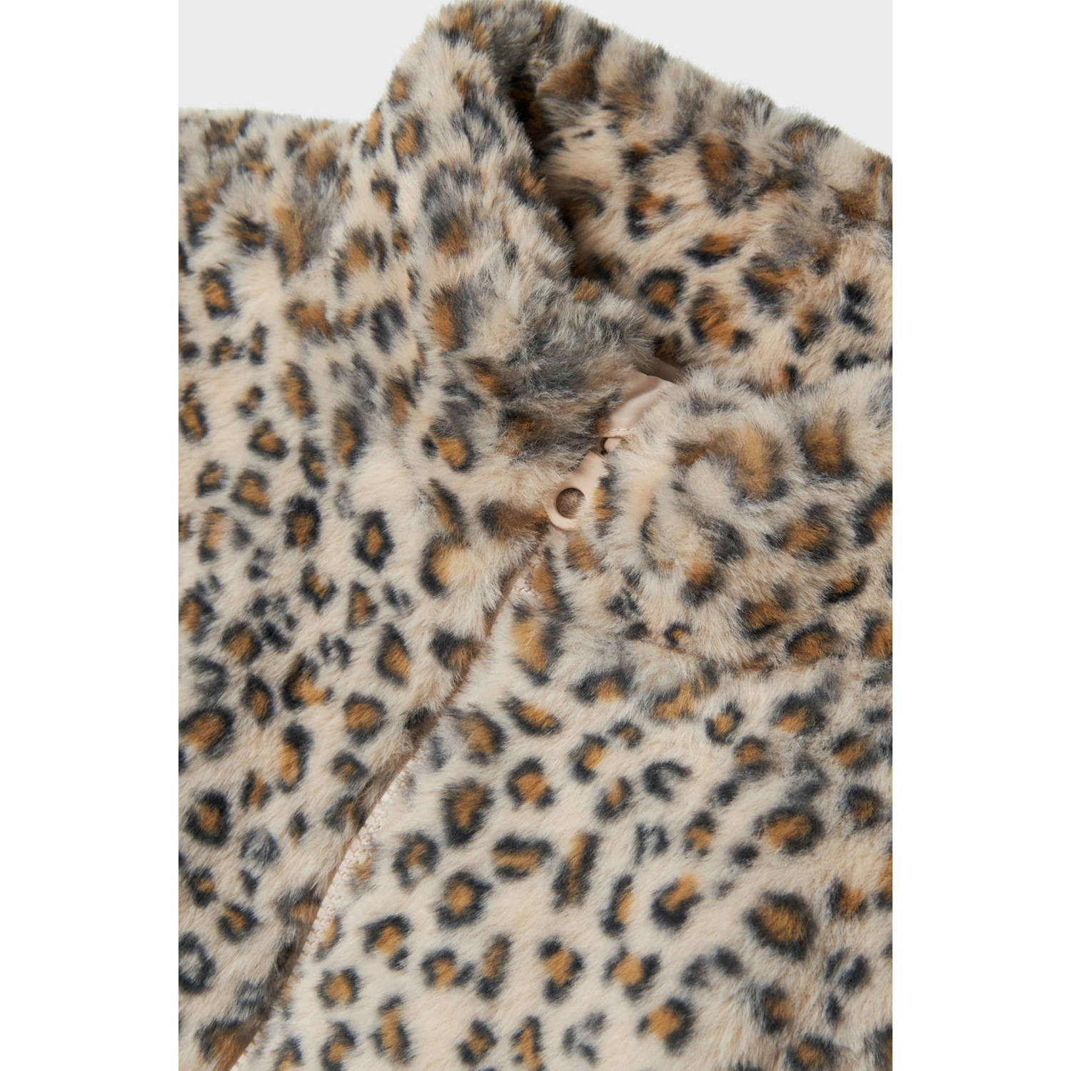 NAME IT KIDS imitatiebonten faux fur jas lichtbruin