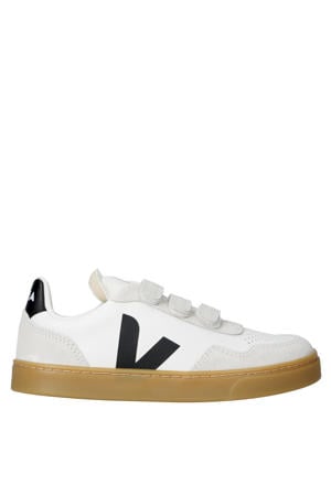 Small V-90 leren sneakers wit/blauw