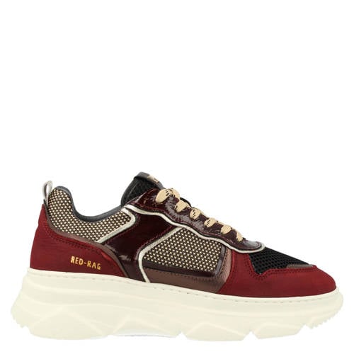 Red Rag chunky suède sneakers bordeaux/zwart afbeelding