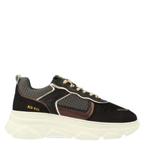 chunky suède sneakers zwart