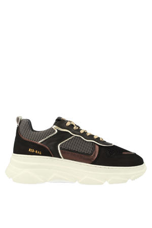 chunky suède sneakers zwart