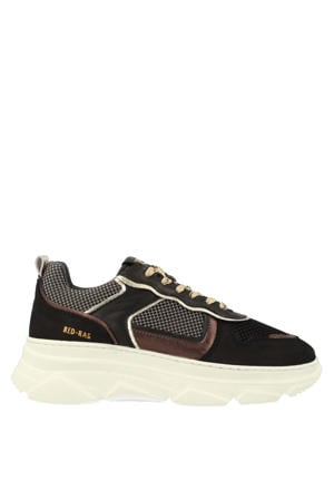 chunky suède sneakers zwart