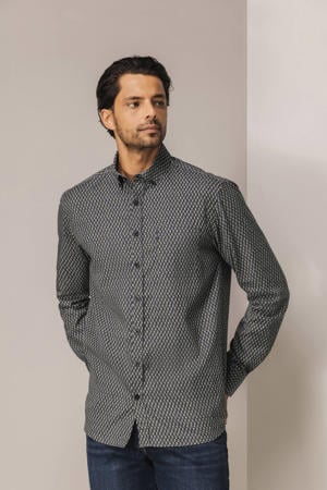 regular casual overhemd antraciet