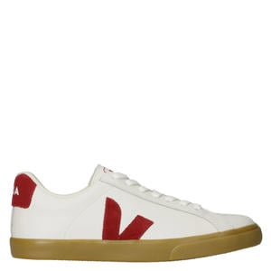 Esplar Logo leren sneakers wit/rood