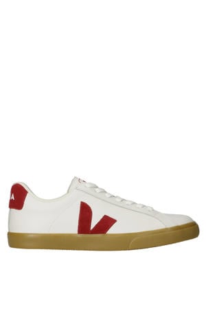 Esplar Logo leren sneakers wit/rood