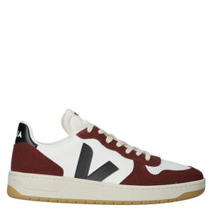 V-10 leren sneakers rood/wit