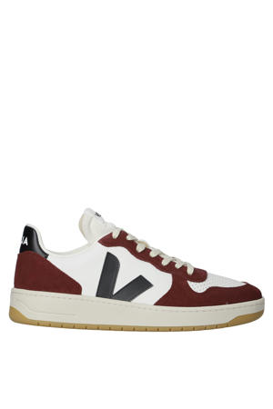 V-10 leren sneakers rood/wit