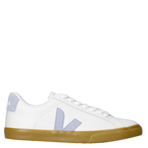Esplar Logo leren sneakers wit/lichtblauw