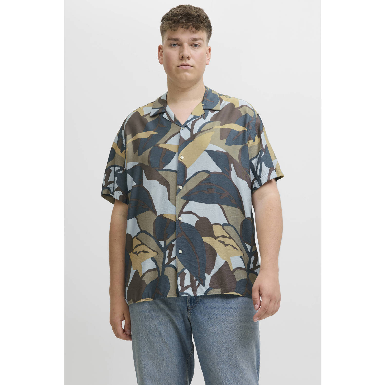 JACK & JONES PLUS SIZE casual overhemd multi